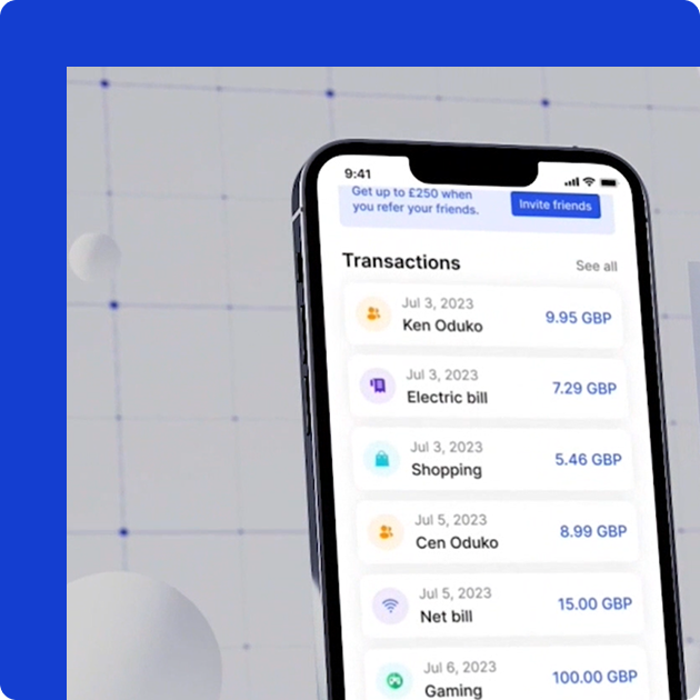 HelloMe Money App - Transaction History