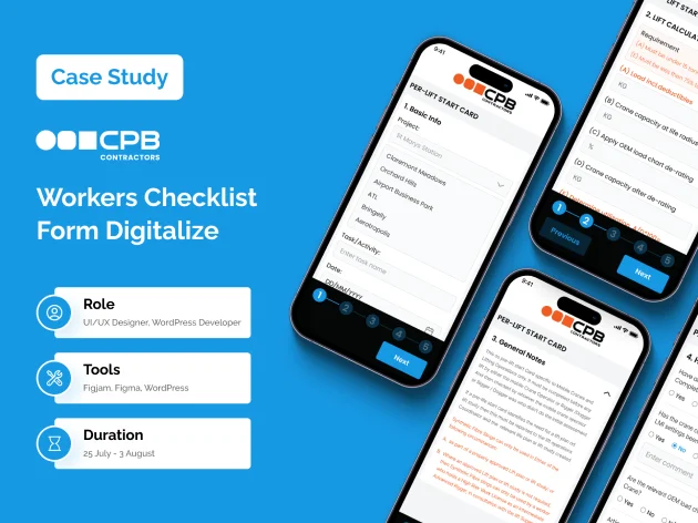 Case Study: Digitizing Workers Checklist Form for OCPB Contractors - Mobile App Interface Showcase