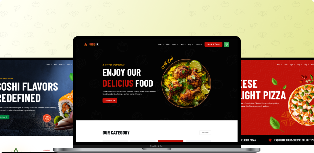 Foodix Website Showcase - Enjoy Our Delicious Food